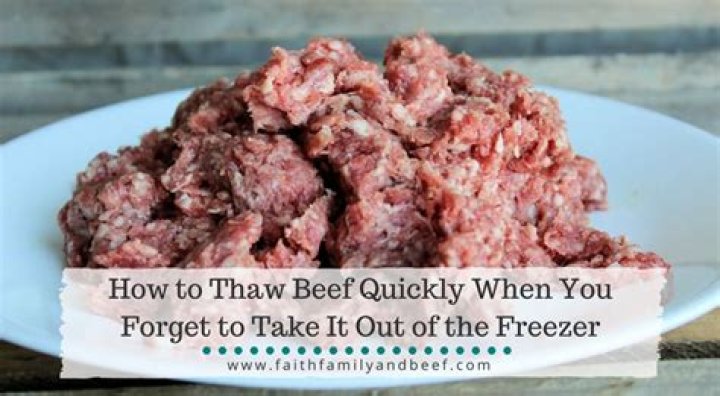 Quick Answer: How To Thaw Meat Faster