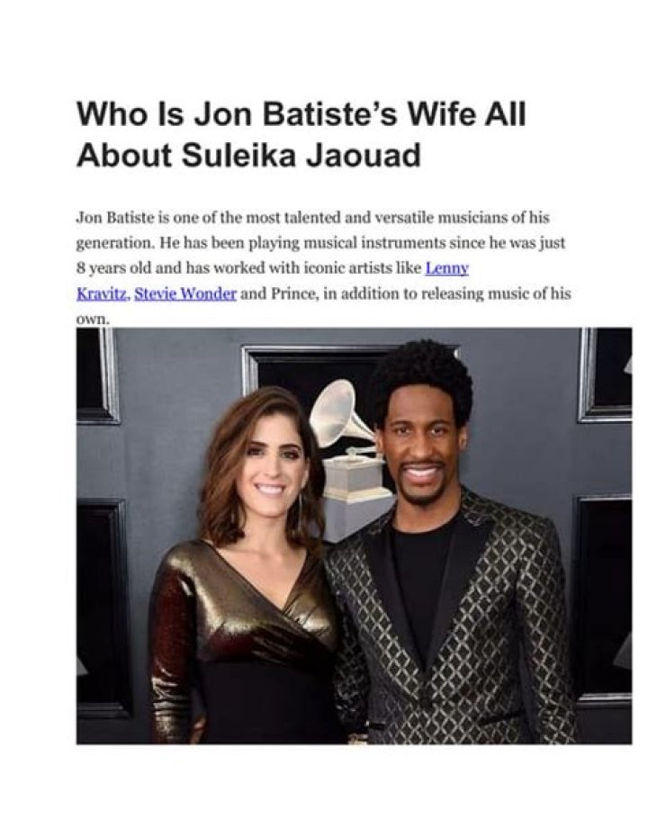 Jon Batiste's Wife: A Journey To Recovery
