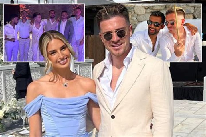 Jack Grealish reunites with Sasha Attwood in Mykonos for ex-Aston Villa pal's wedding following Las Vegas partying