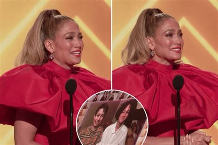 JLo breaks down in tears on stage after her kids Max and Emme, 12, pay sweet tribute at the E! People's Choice Awards