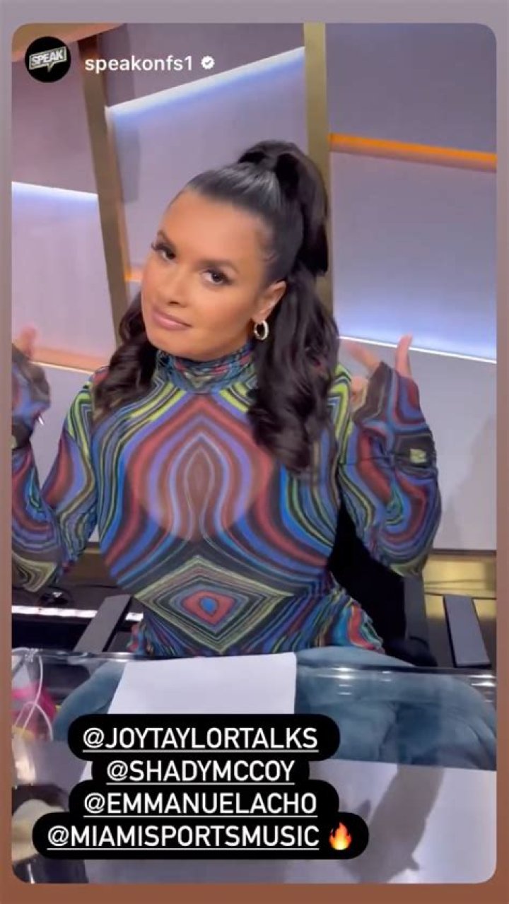 Joy Taylor looks red hot in latest Speak live TV outfit as viewers go wild for stunning host'