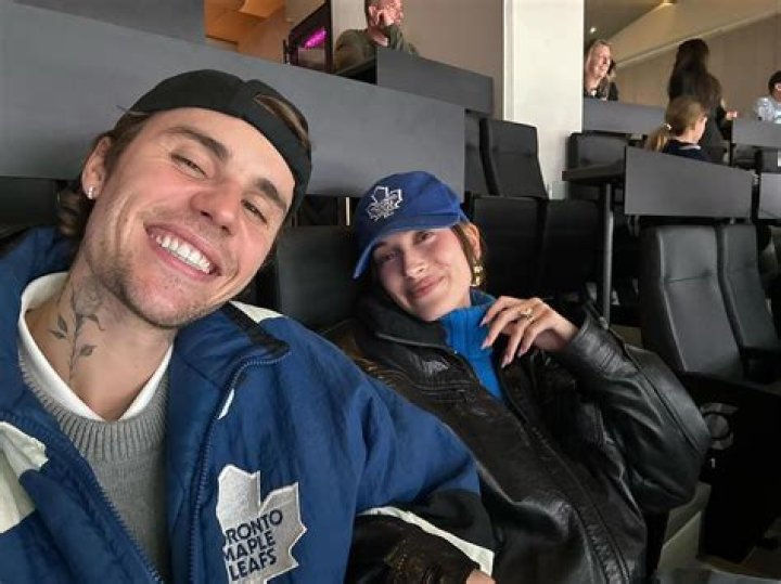 Justin and Hailey Bieber Have a Hockey Date Night