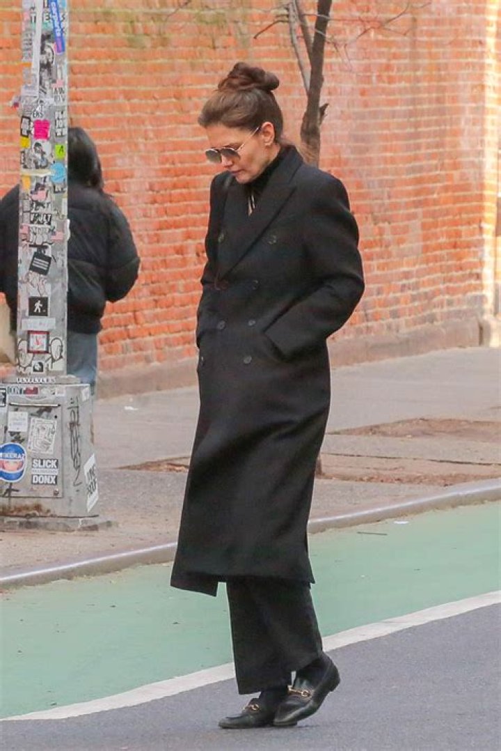 Katie Holmes Dons a Double-Breasted Coat — Get the Look