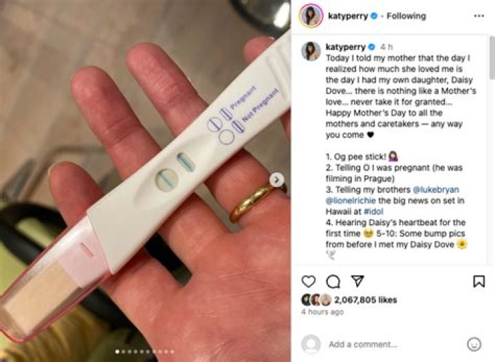 Katy Perry Reflects on Pregnancy With Daughter Daisy Dove