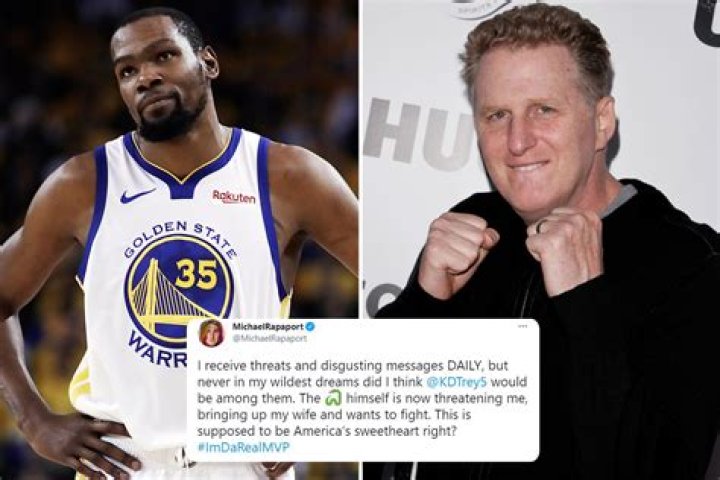 NBA star Kevin Durant apologizes to Michael Rapaport for calling him 'pale pasty b***h' & saying he'd 'spit in his face'