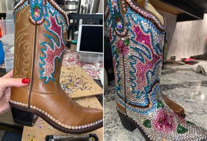 Kim Kardashian Buys Custom Swarovski Cowboy Boots From Etsy Shop
