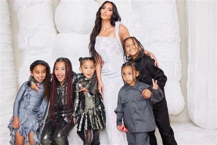 Kim Kardashian's Gown Matches Family's Holiday Wrapping Paper