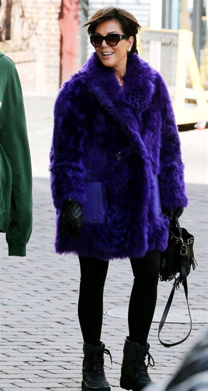 Kris Jenner Wears a Purple Fur Coat in Vail, Colorado: Photo