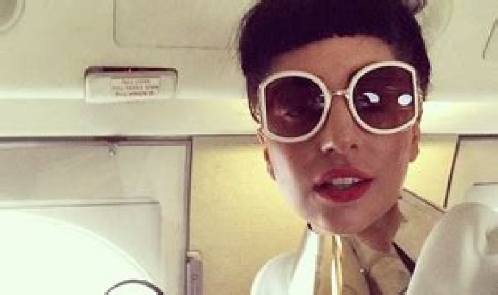 Lady Gaga Flashes Her Nipple in Airplane Instagram Selfie