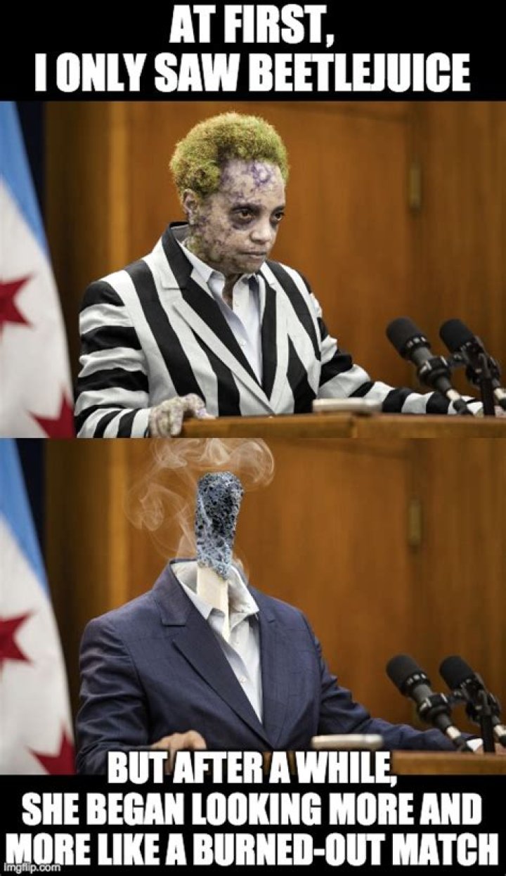 Lori Lightfoot Memes Beetlejuice, Looks Like Beetlejuice, Comparison
