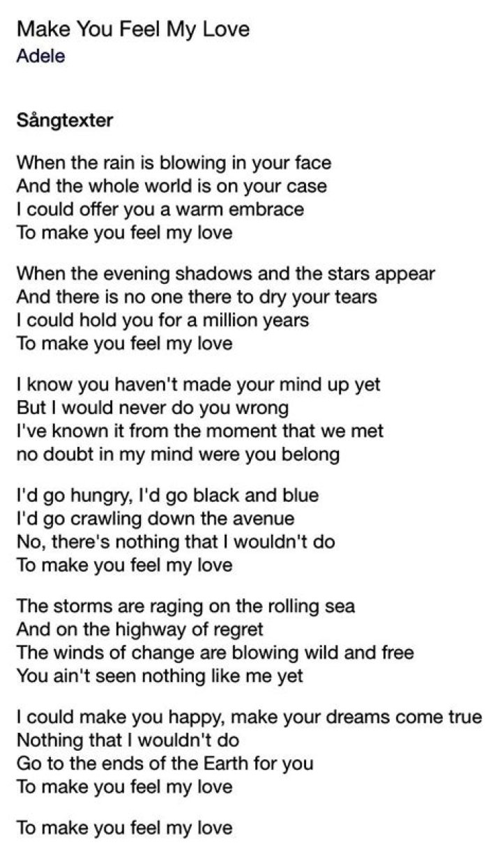 Make You Feel Love Lyrics: An In-Depth Analysis And Meaning