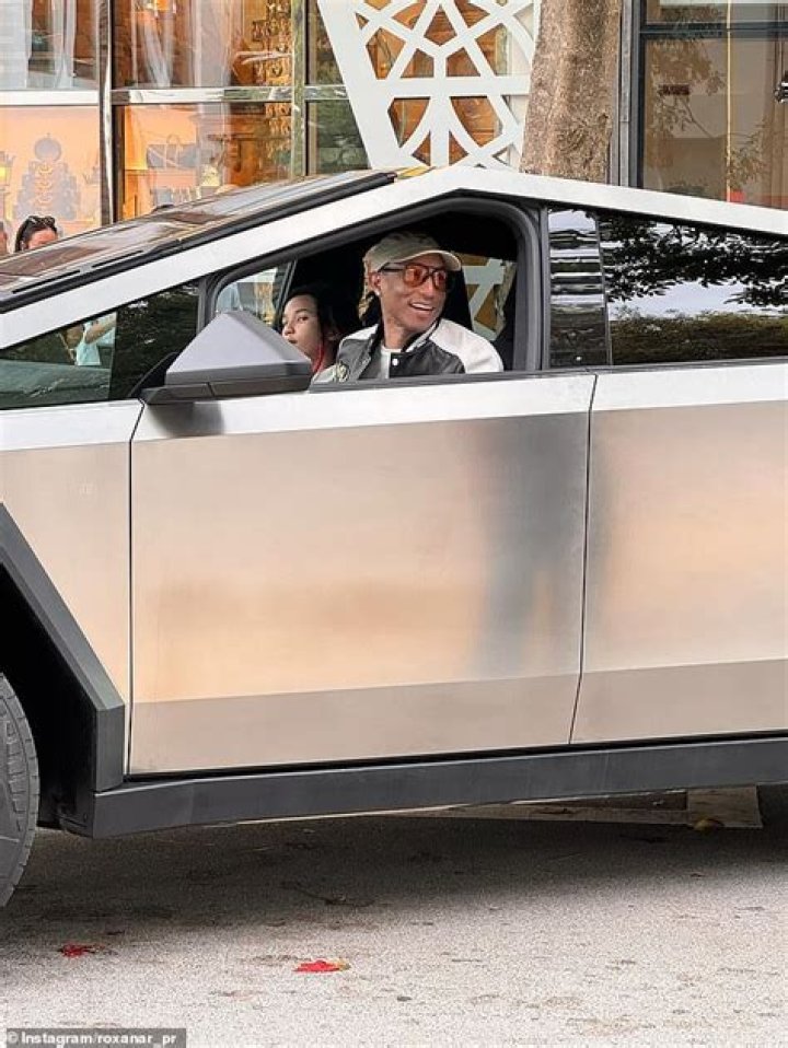 Mercedes-Benz takes subtle hit at Tesla after Pharrell Williams is pictured struggling to park his new Cybertruck