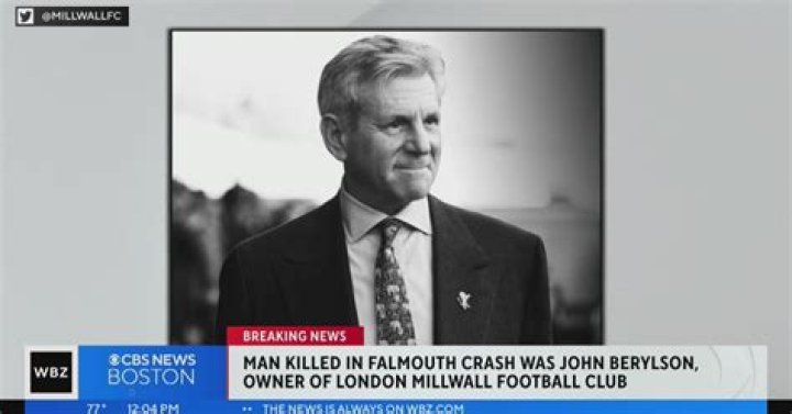 Millwall owner John Berylson, 70, was killed in horror car crash after Range Rover careered off road and hit tree