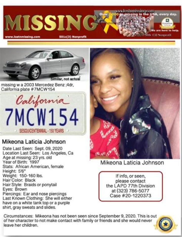 Missing mom Mikeona Laticia Johnson, 23, mysteriously found dead in trunk of parked car after being missing for a week