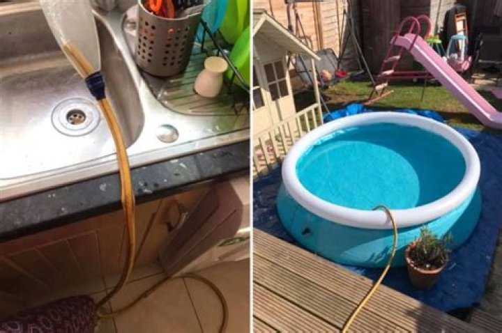 Mum reveals genius way to fill paddling pool via kitchen sink without going back and forth - using a plastic bottle