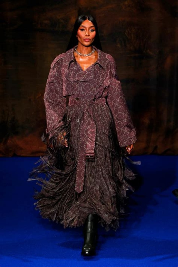 New-mum Naomi Campbell stuns in electric blue gown at London Fashion Week bash