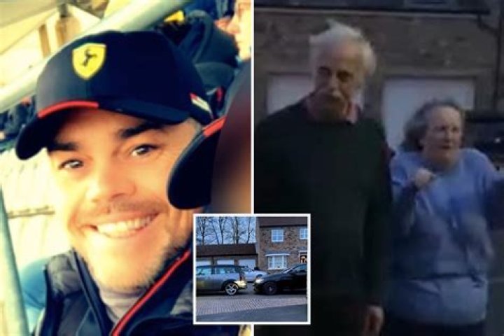 Moment neighbour spat over parking boils over as couple mock petrolhead's cars yelling 'brum brum'