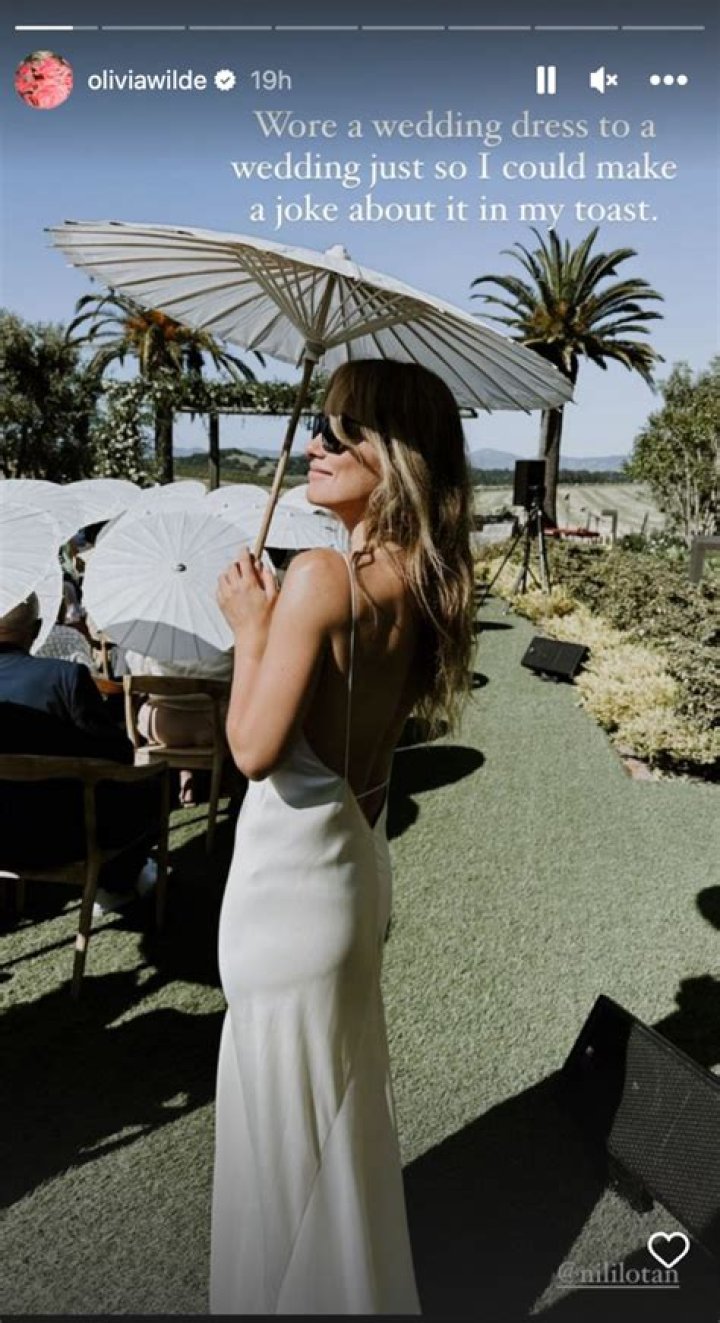 Olivia Wilde Wore a White Dress to Colton Underwood’s Wedding
