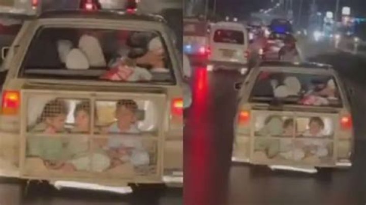 Pakistan family uses extreme ‘jugaad’ to fit kids in car, viral video outrages netizens. Watch – India TV