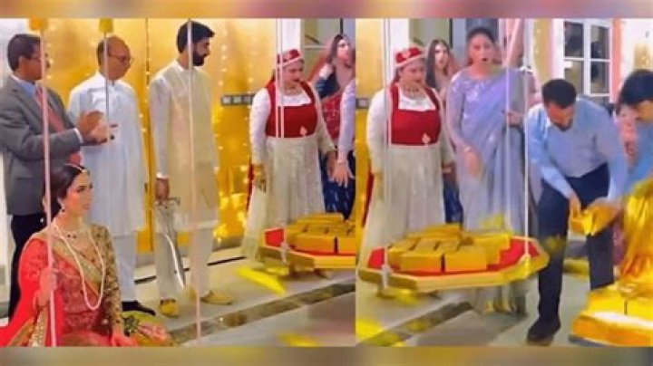 Pakistani bride weighed in gold by businessman dad at lavish Dubai wedding. Watch – India TV