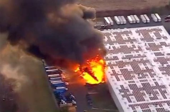 Shocking Pepsi factory fire erupts in Piscataway, New Jersey as pictures reveal building engulfed in huge cloud of smoke