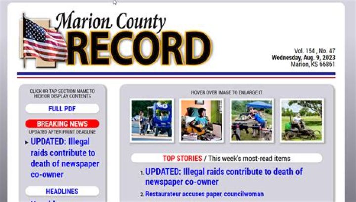 Police accused raided Kansas newspaper of lying to get records. A reporter used public info.