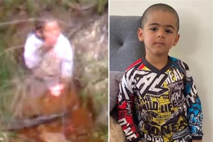 Moment police helicopter spots missing autistic boy, 3, drinking from muddy puddle after 72 hours alone in Oz Outback