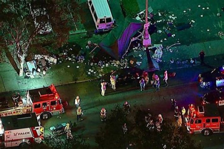 Pomona accident – ‘One dead and 12 hurt’ after car plows into California taco stand with shock pics of crash and debris