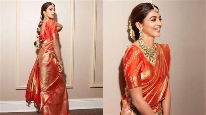 Pooja Hegde decks up in silk saree for brother's wedding, fans ask her 'beauty secret' – India TV