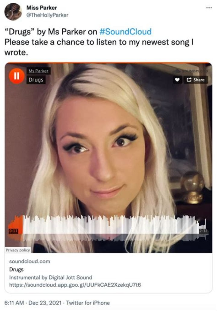 Porn star Holly Parker wrote chilling song about wanting to 'give up drugs' just weeks before transgender model's death