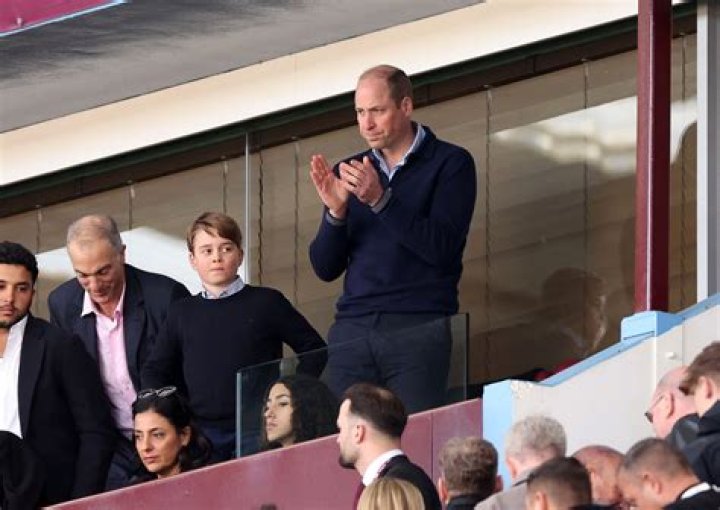 Prince William, Son George Go to Aston Villa Soccer Game: Photos
