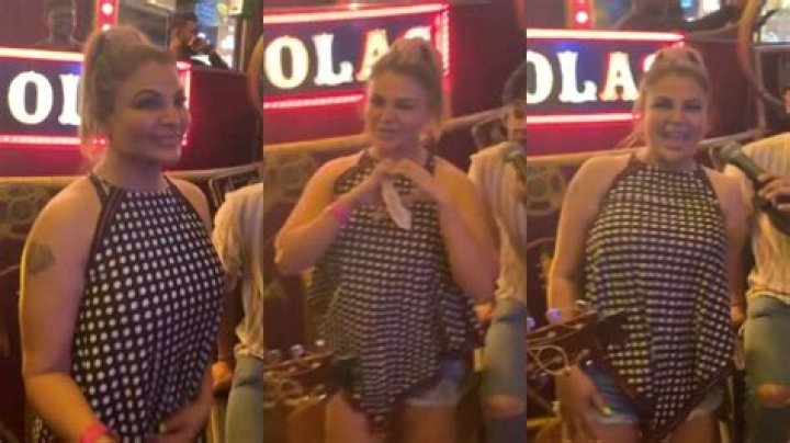 Rakhi Sawant makes crowd go crazy by singing Pardesiya, watch THIS insane video from Goa vacation – India TV