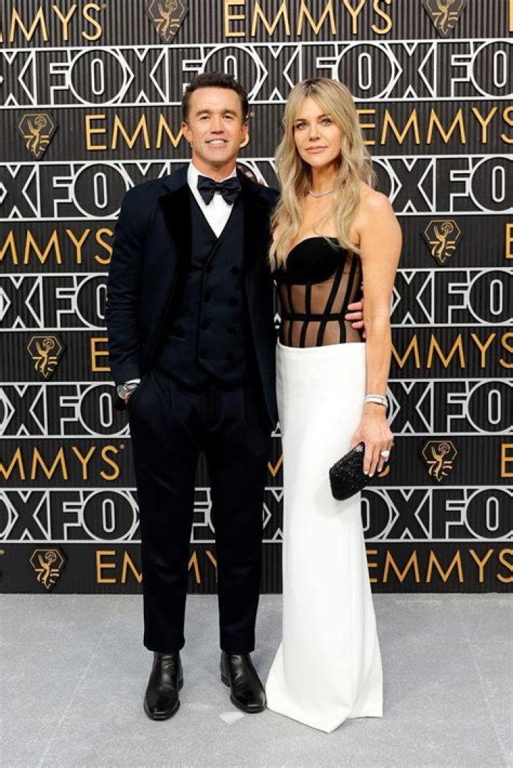Rob McElhenney and Wife Kaitlin Olson Attend 2023 Emmy Awards