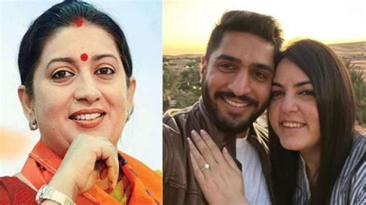Smriti Irani's daughter Shanelle gets engaged to Arjun Bhalla, Union Minister shares pictures – India TV