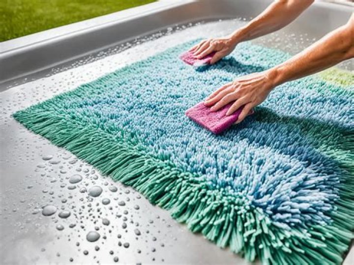 Woman strip washes her rug using fabric softener and the disgusting result will give you the shivers