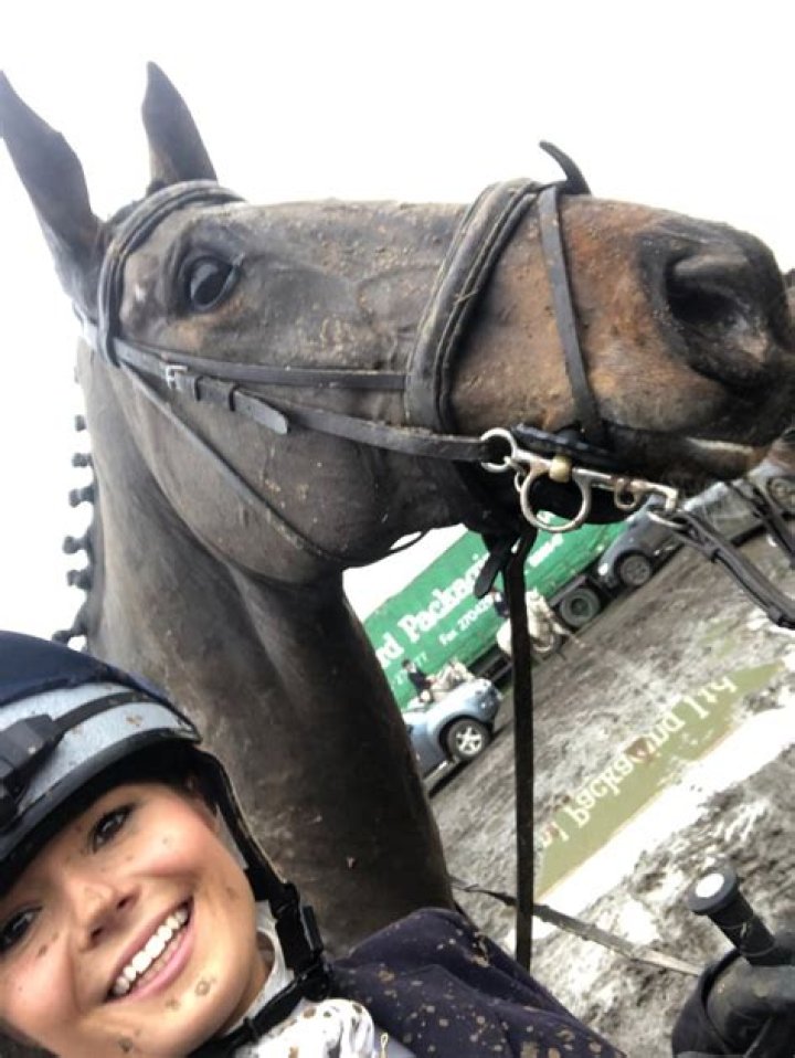 Student rides her horse completely NAKED in film to urge other riders to wear safety helmet