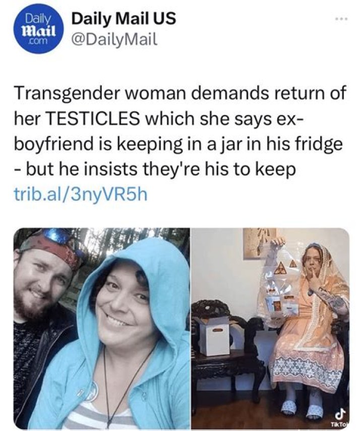 Trans Woman Says Ex Keeps Her Testicles in Fridge, Demands Their Return