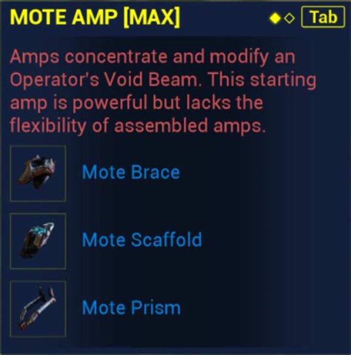 Quick Answer: Warframe How To Craft Mote Amp