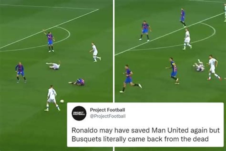 Watch Barcelona star Sergio Busquets ‘come back from the dead’ as he gets up to old tricks vs Dynamo Kiev