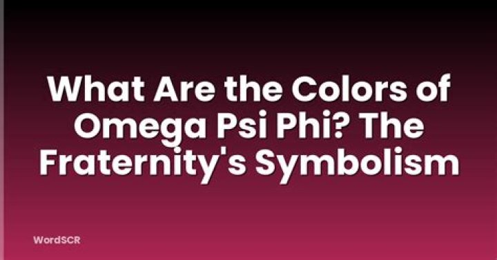 Question: What Are The Colors Of Omega Psi Phi