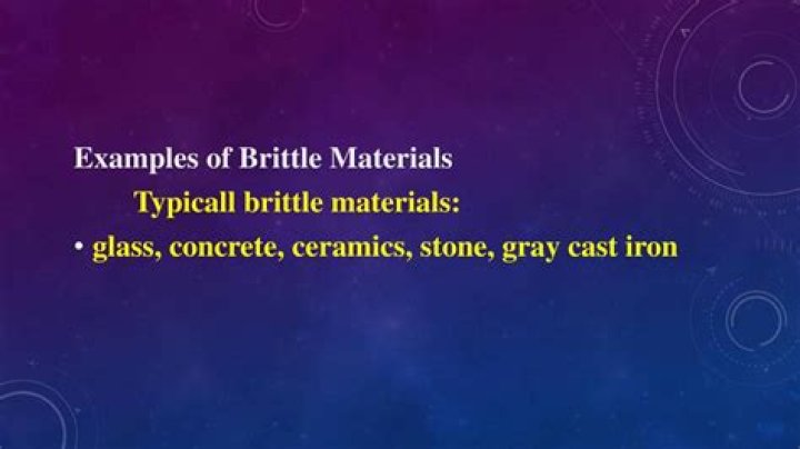 Quick Answer: What Are The Examples Of Brittle Materials