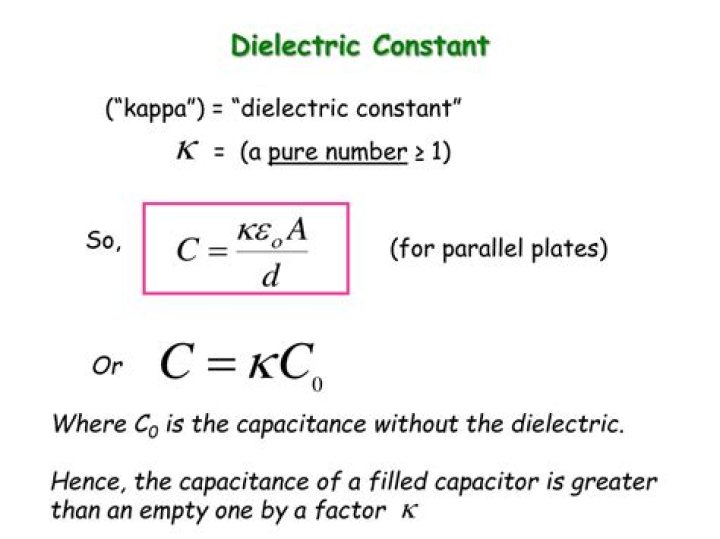 What Is Dielectric Constant Formula