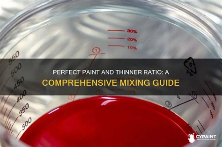 What Is The Ratio Of Paint And Thinner