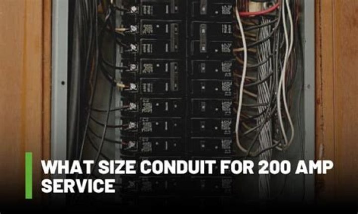 What size conduit do I need for 200 amp service?