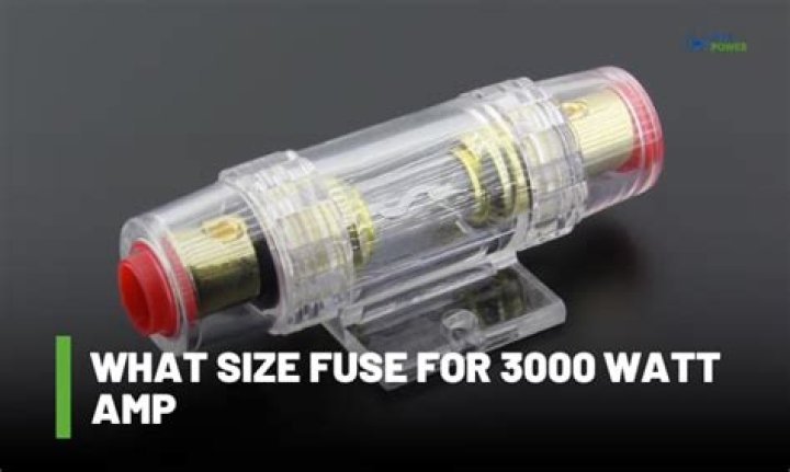 Quick Answer: What Size Fuse For 3000 Watt Amp