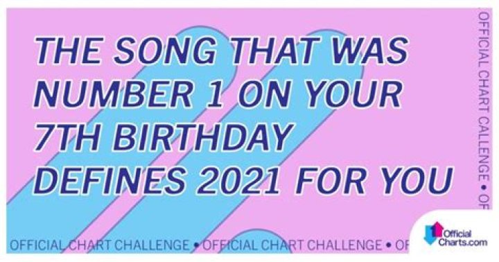 What was Number 1 on your 7th birthday? Find out what song will 'define 2021 for you'