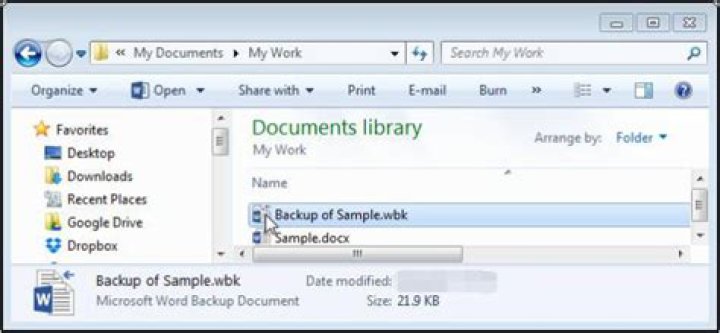 Where Are Word Backup Files Stored