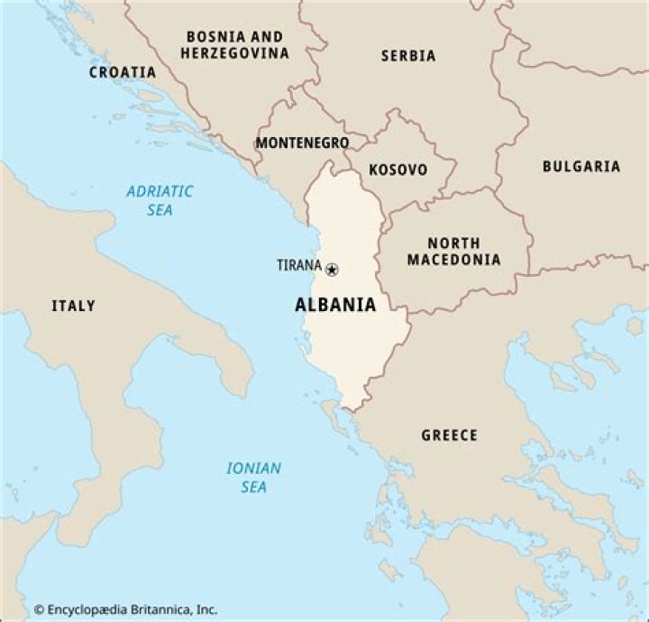Where Is Albania On A Map Of Europe