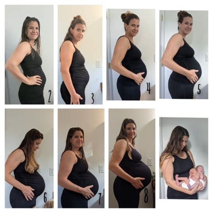 Woman Pregnant With Triplets Shares Baby Bump Progression Photos