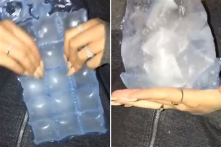 Woman shows how you’re actually meant to use ice cube bags and it’s blowing people’s minds